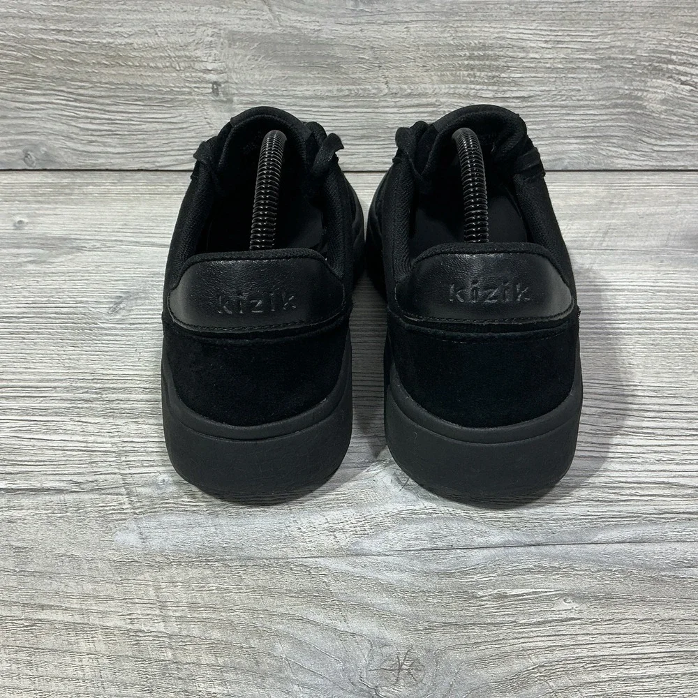 Kizik Prague Black Canvas Suede Hands-Free Sneakers Mens 8.5 Womens 10 US